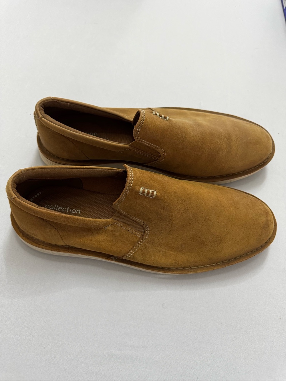 Clarks Collection Men’s Tan Slip-On Loafers Ultimate Comfort Size 10.5 M
